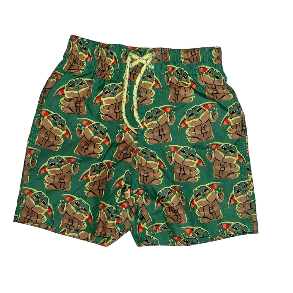 GAP Kids Star Wars 3T Swimming Shorts Green Brown Yoda